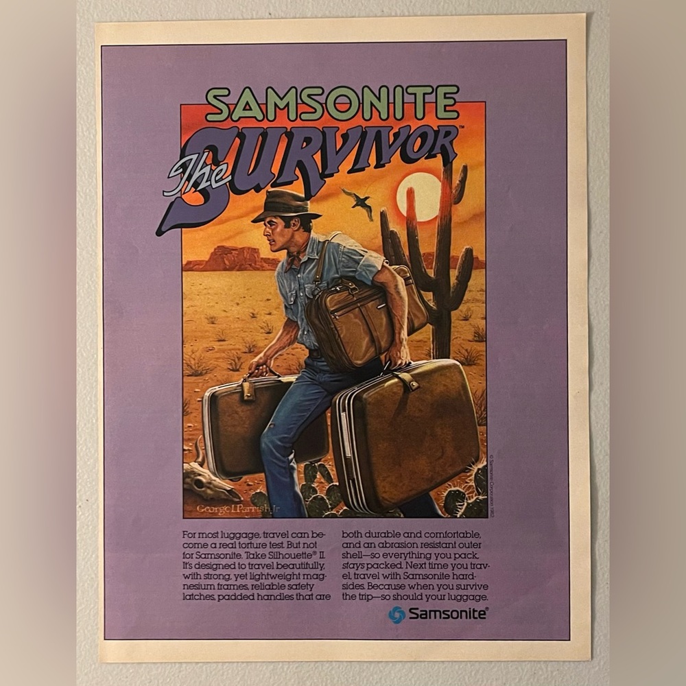Samsonite Authentic 1982 Advertisement